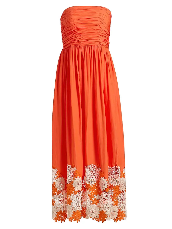 Milani Embellished Strapless Midi Dress