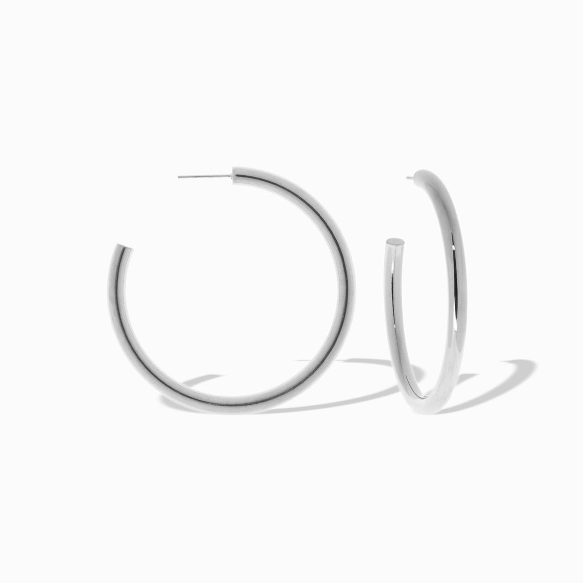 2" Hollow Post Hoop - Silver