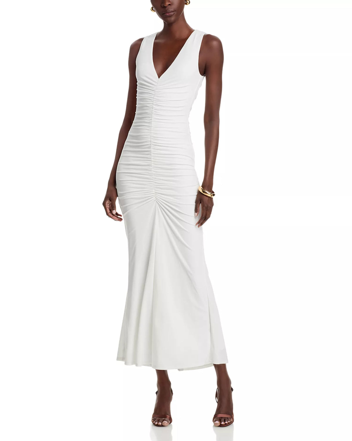 Toccin Inez V-Neck Midi Dress