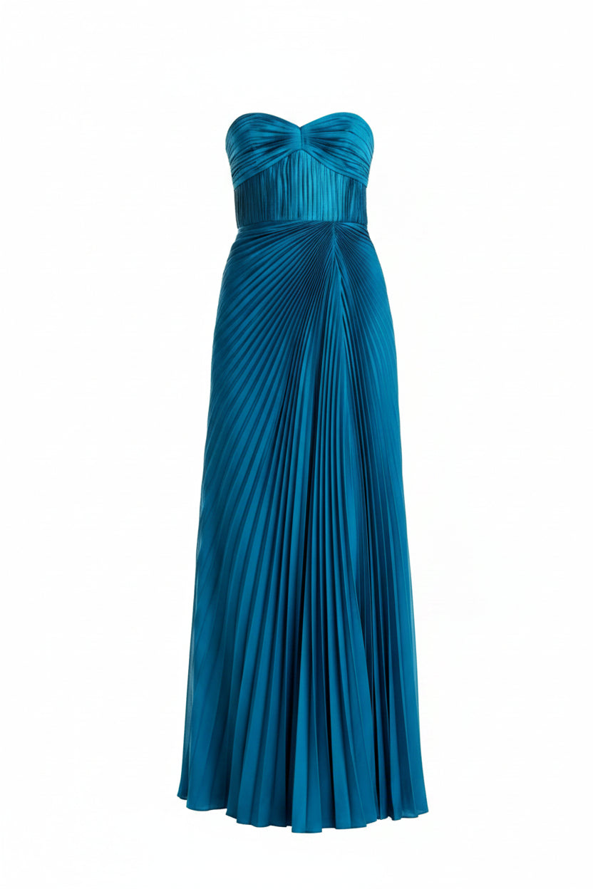 AMUR Joyceann Sweetheart Gown- Blue Cassius