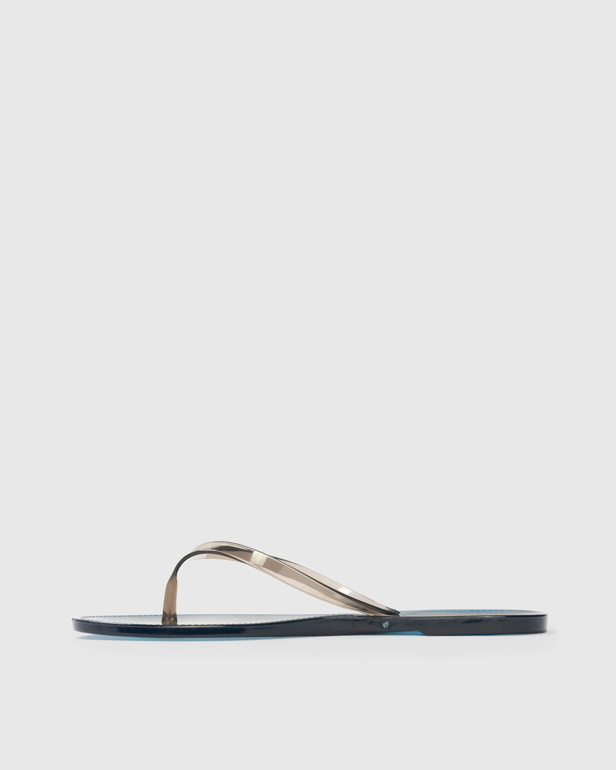 Black Suede Studio Crystal Sandal - Navy