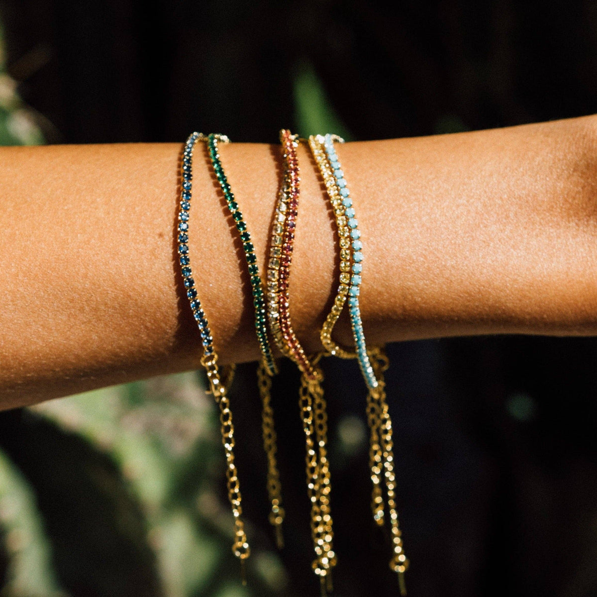 Sahira Eloise Tennis Bracelet Turquoise