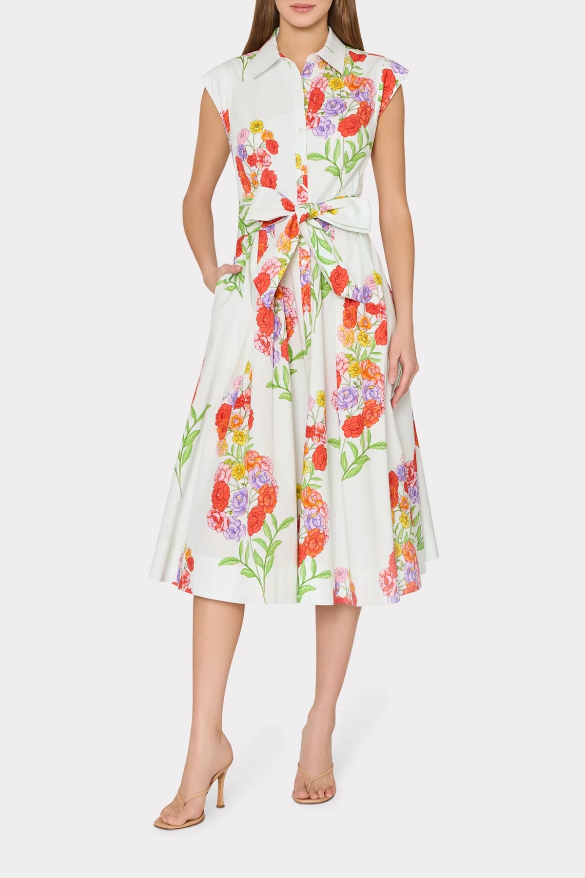 Milly Jules Printed Poplin Dress