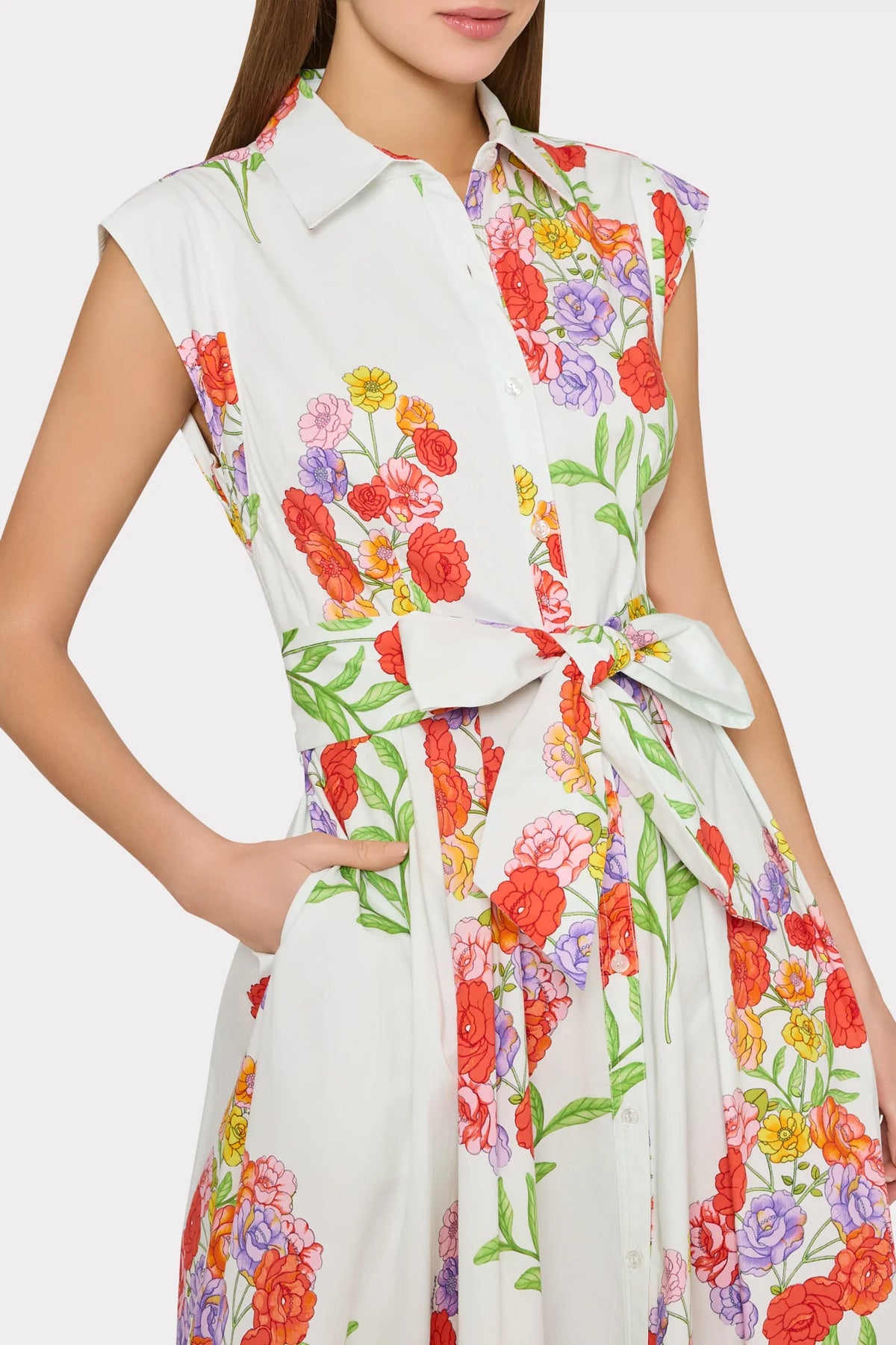 Milly Jules Printed Poplin Dress