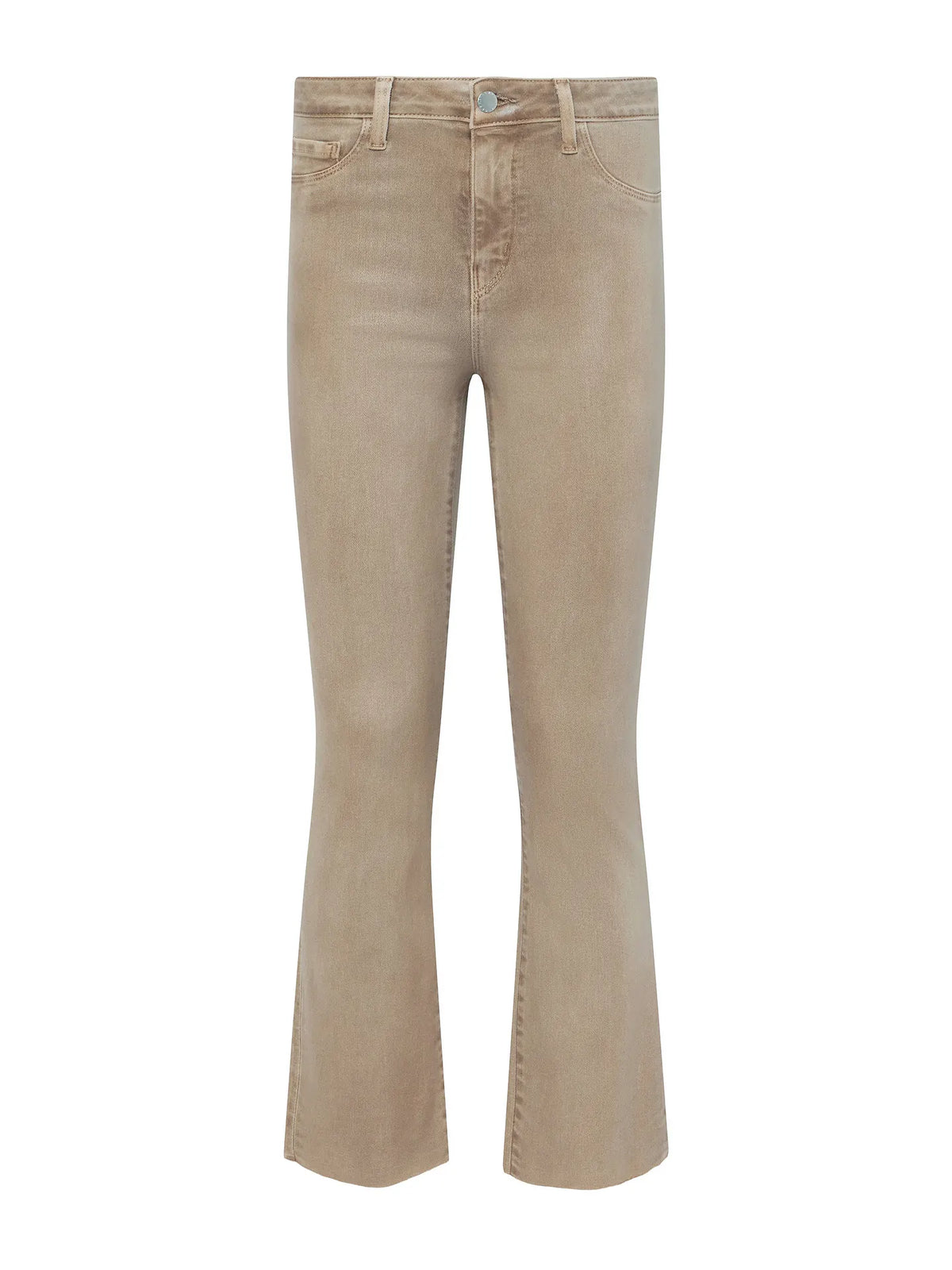 L'Agence Kendra High Rise Crop Flare - Rye Coated