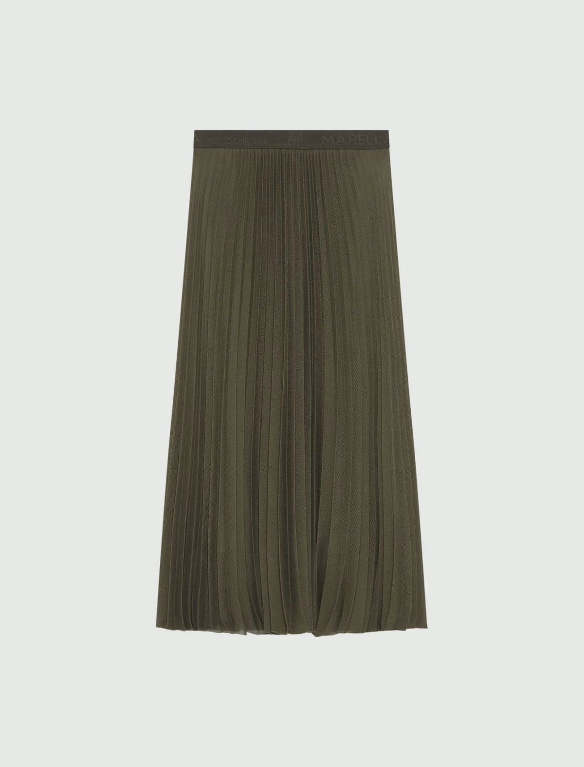 Marella Plissé-Pleated Mesh Calf-Length Skirt