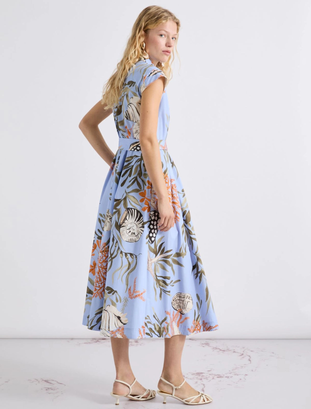 Marella Padana Stretch Cotton Shirt Dress