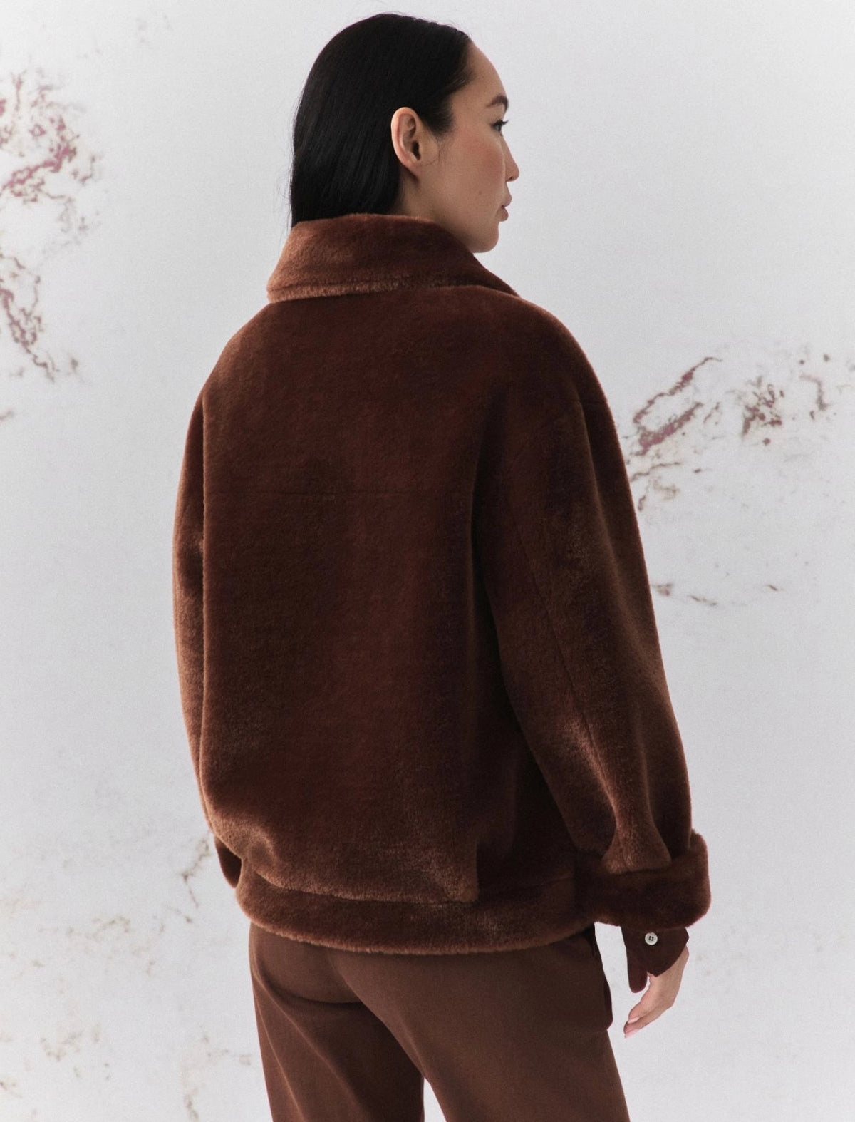 Marella Reversible cocoon jacket - CARAMEL