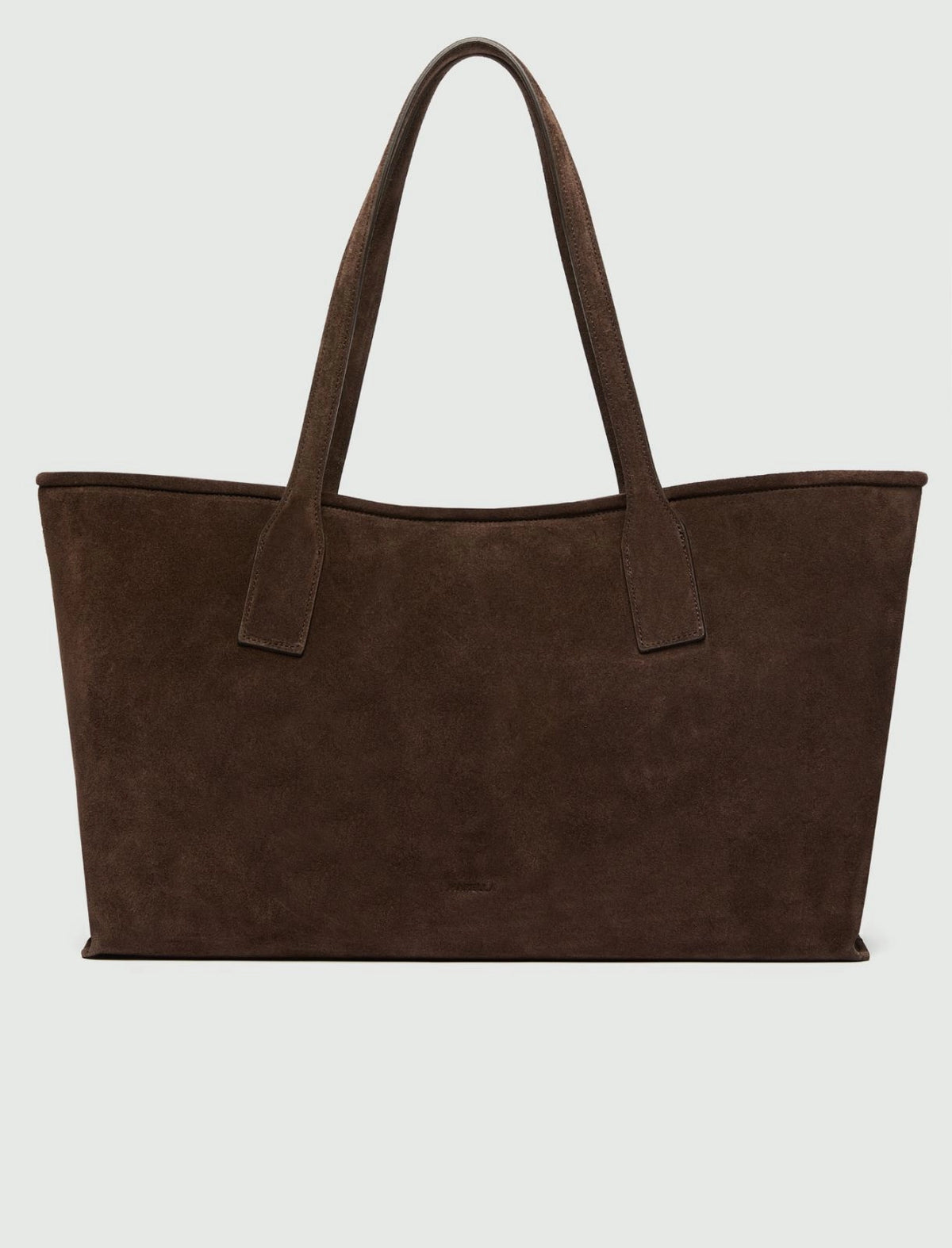 Marella Suede shopper bag - DARK BROWN