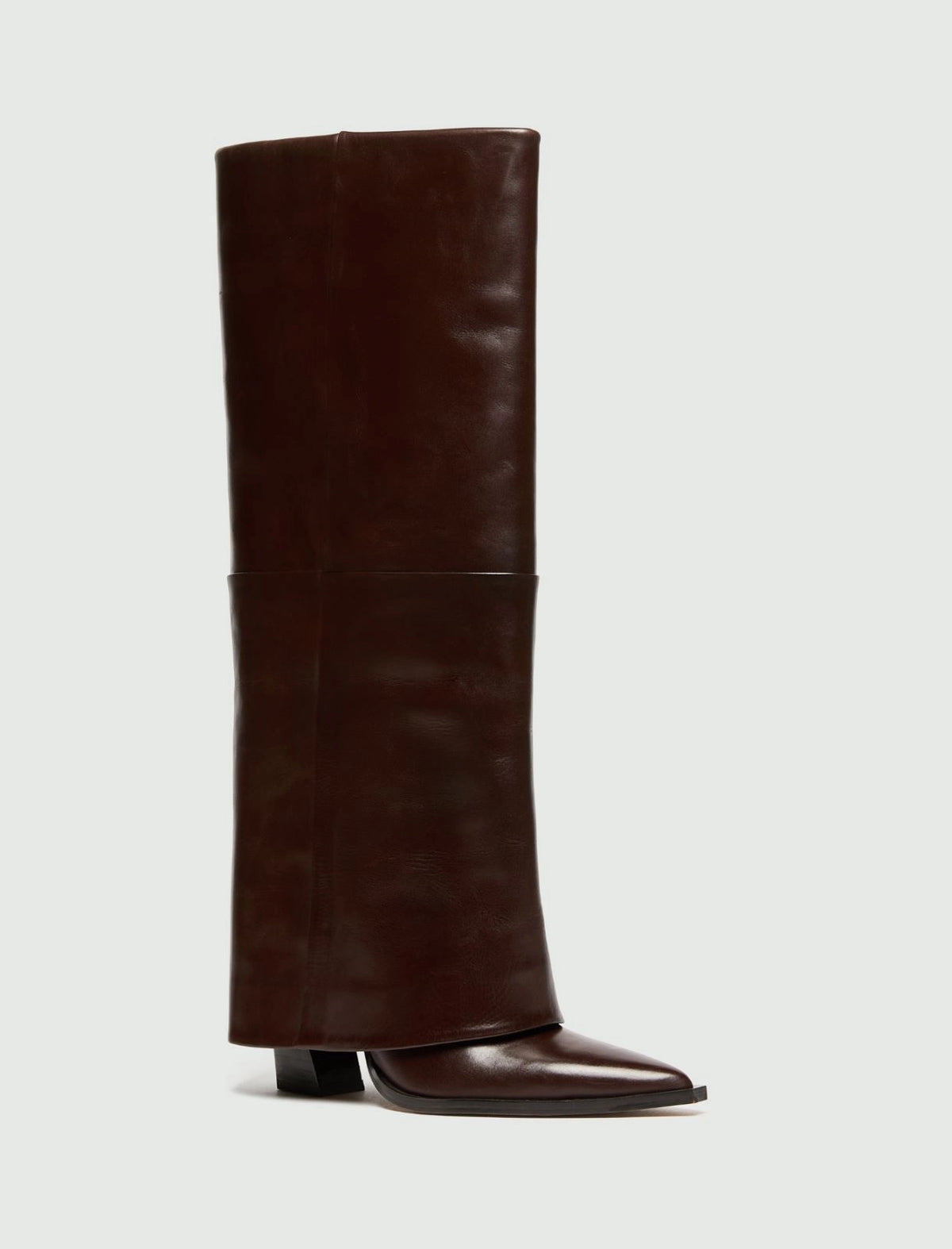 Marella Fold-over boots - DARK BROWN