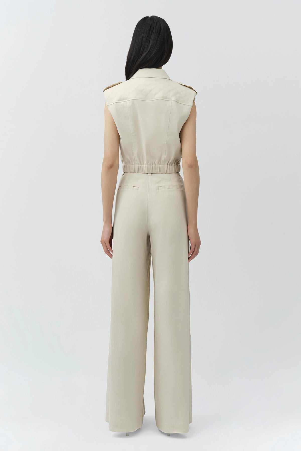 Simhkai York Cropped Linen Vest