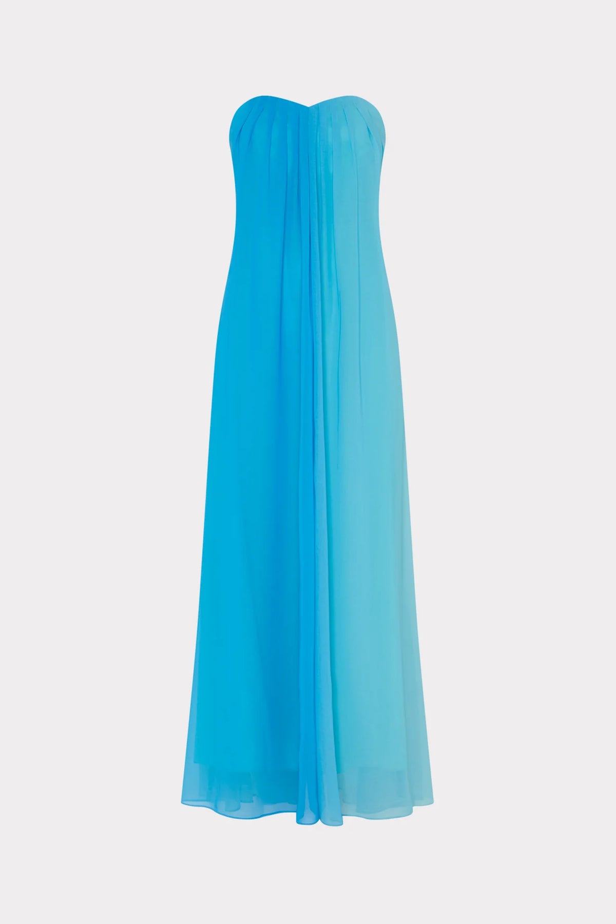 Milly Sunset Strapless Dress - Blue Multi