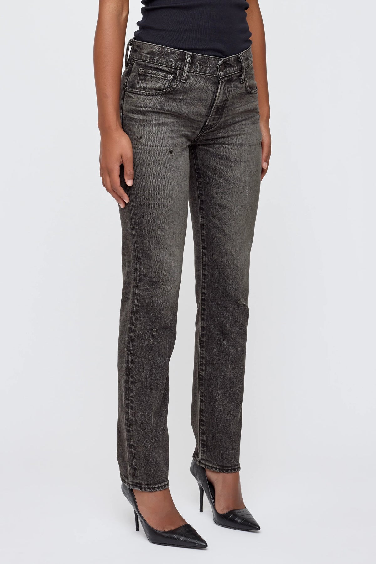 Moussy Vintage Bellview Slim - Black