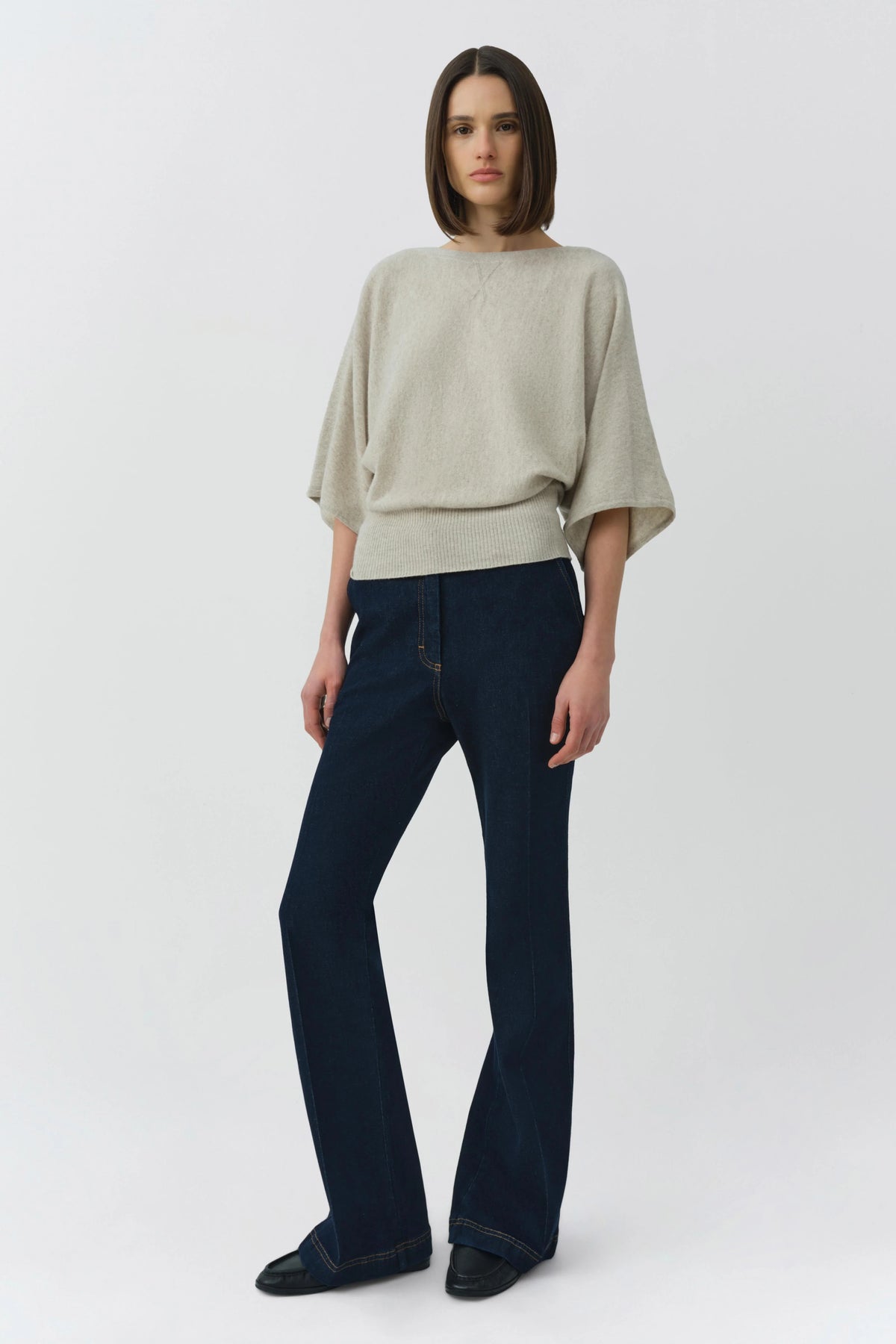 Simkhai Shai Dolman Boxy Tee - Stone