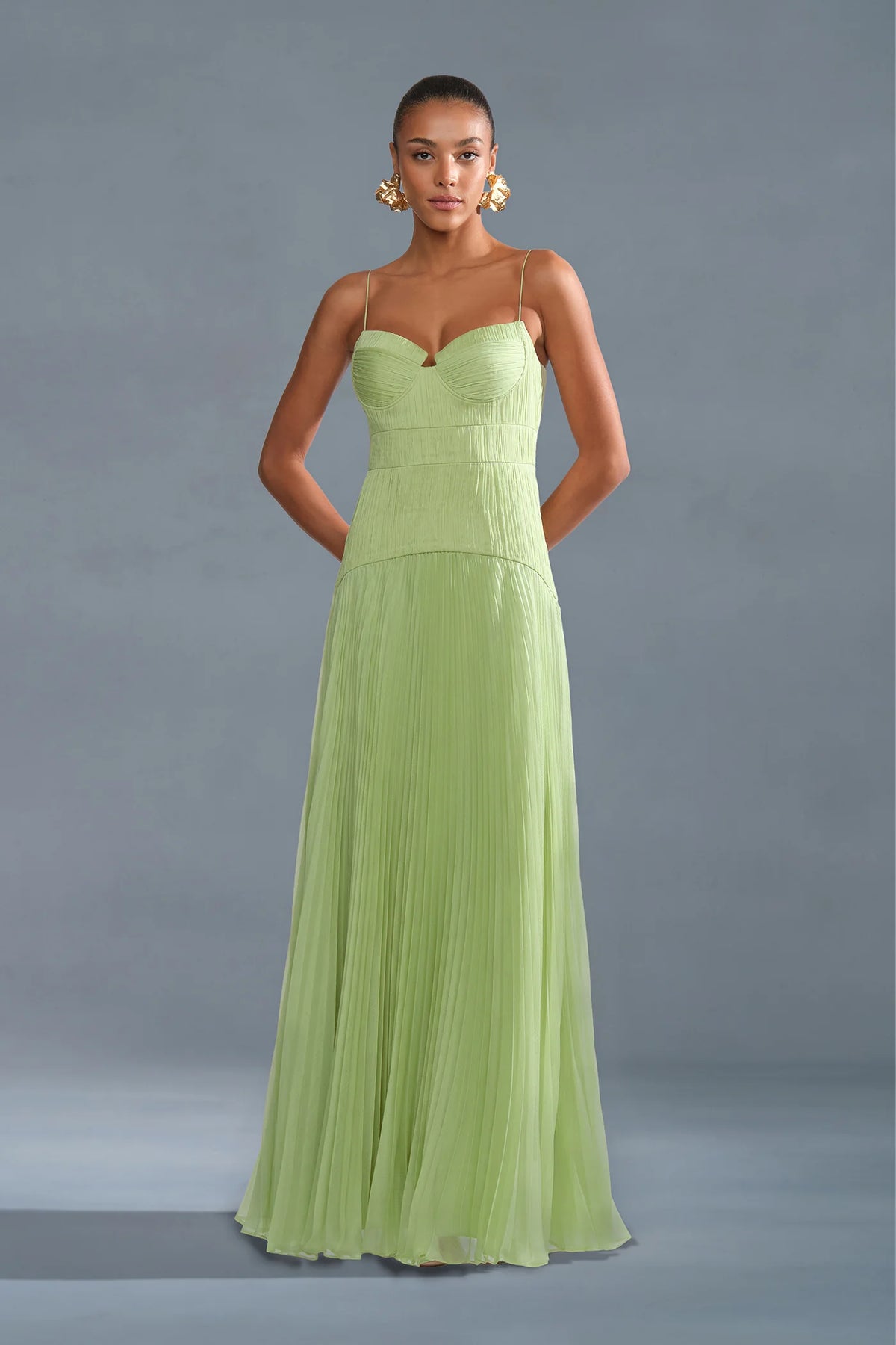 AMUR Saylor Pleated Gown