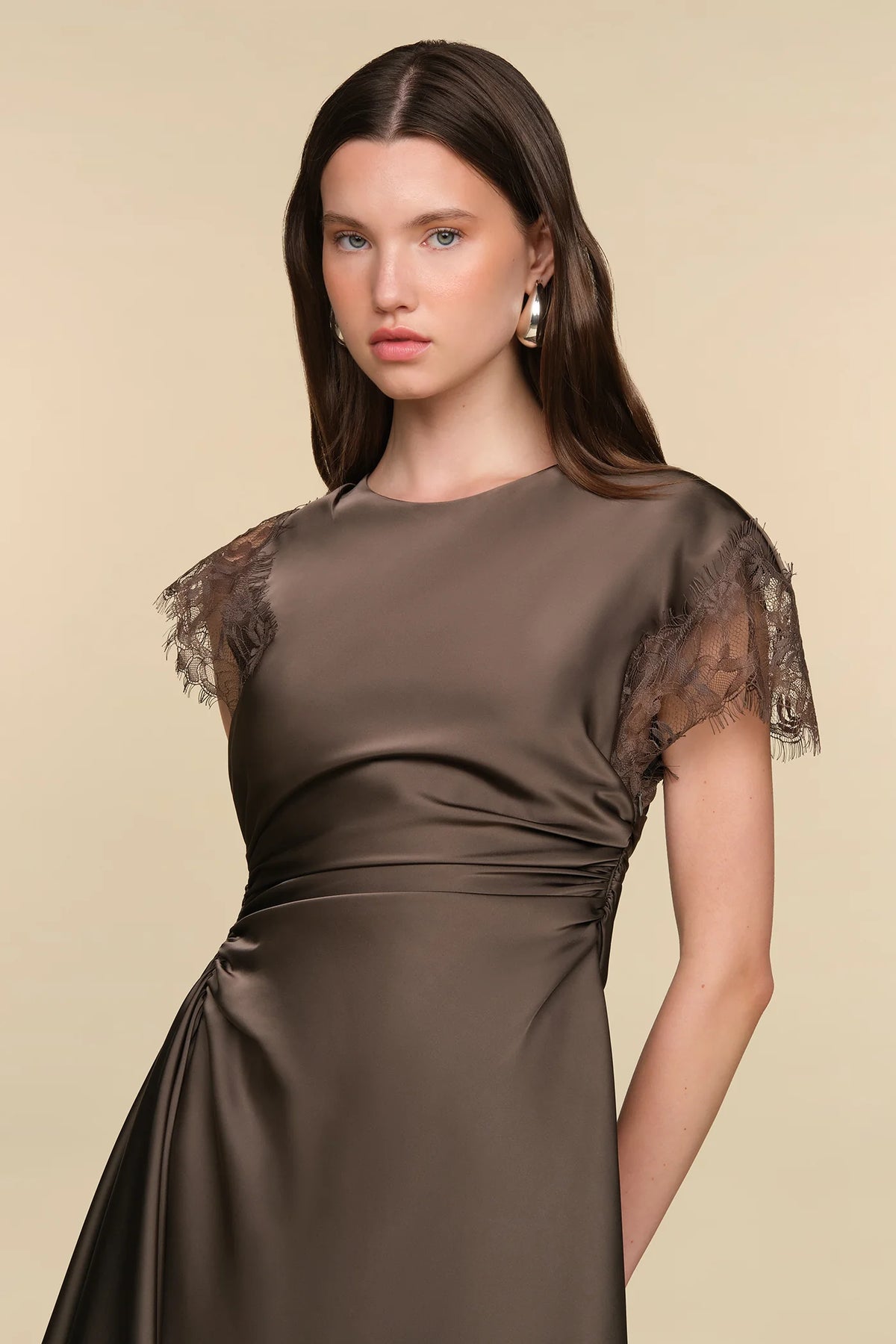 Amur Zina Ruched Mini Dress - Autumn Sky
