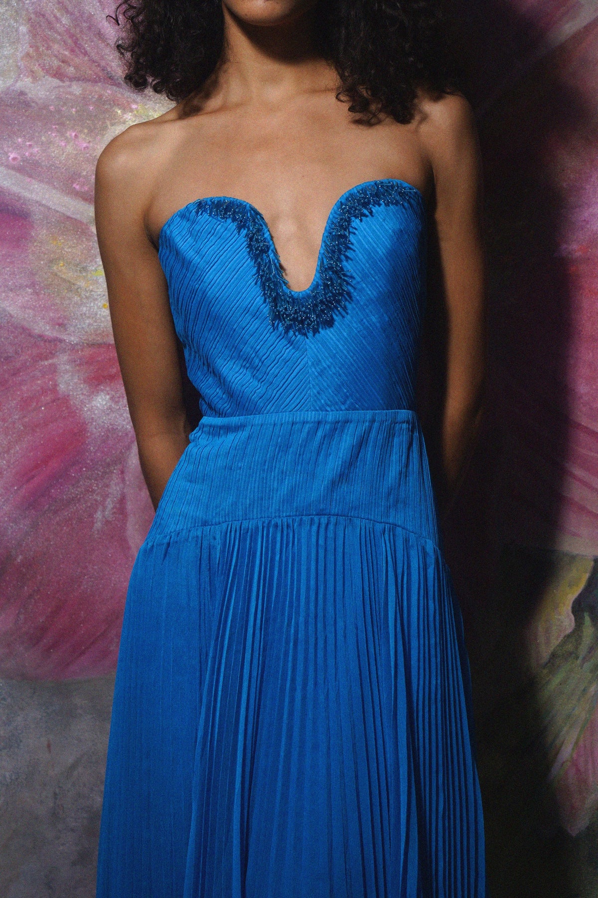 AMUR Fiora Pleated Dress