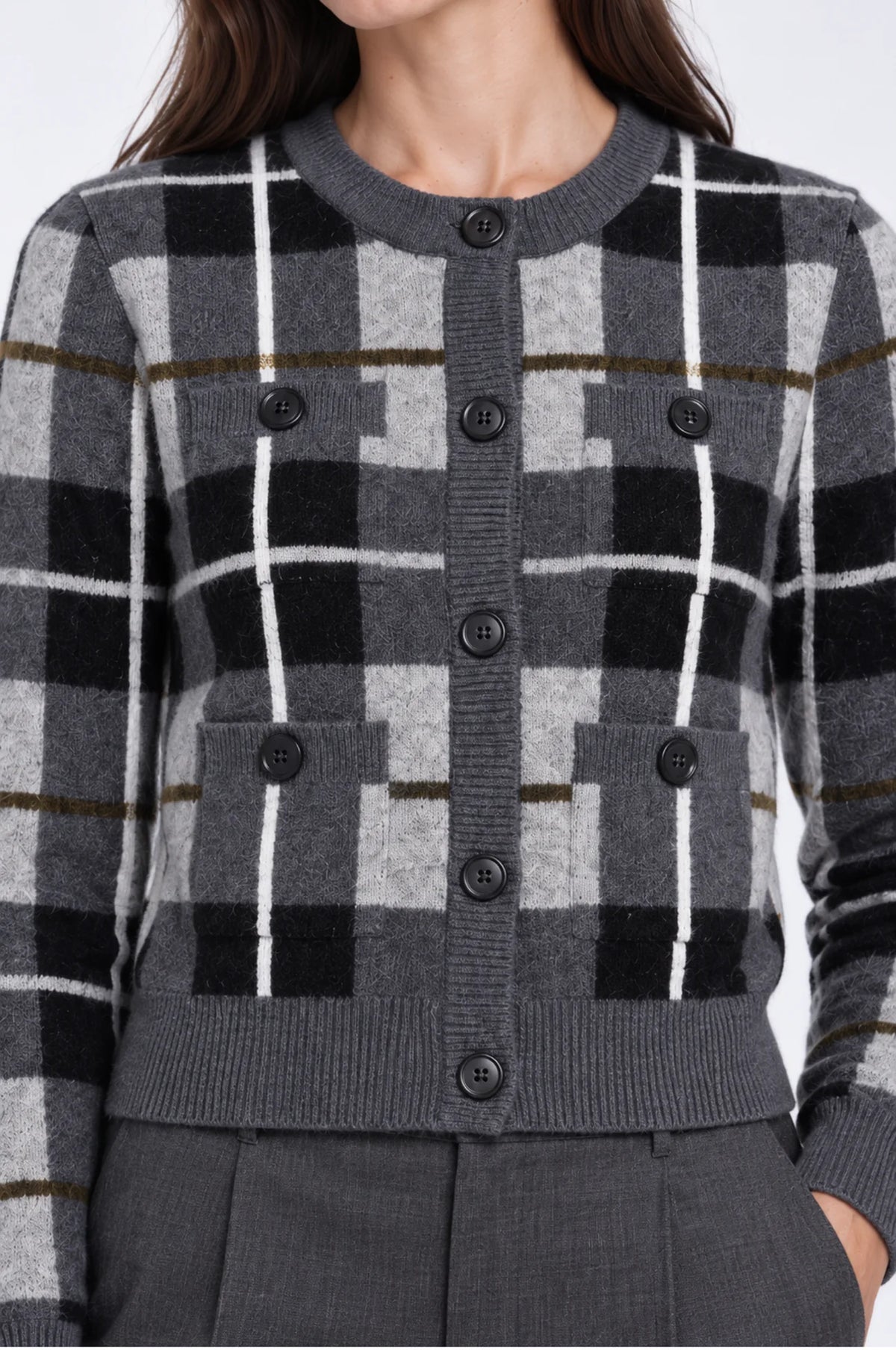 Minnie Rose Plaid Cardigan