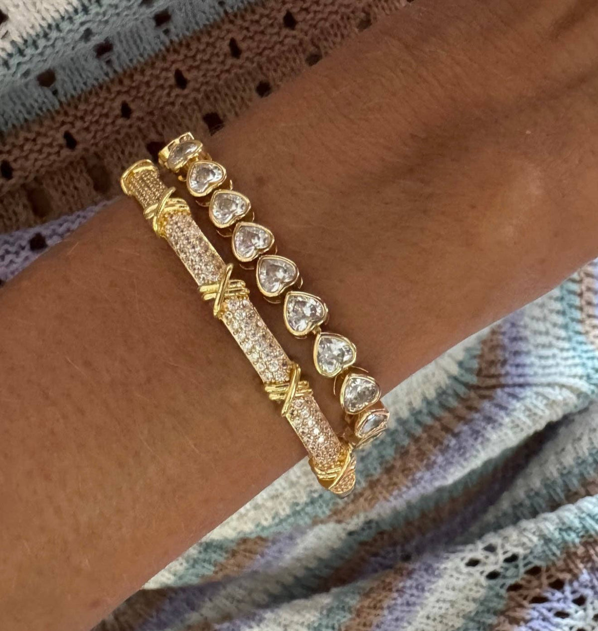 Sahira Bezel Heart Tennis Bracelet