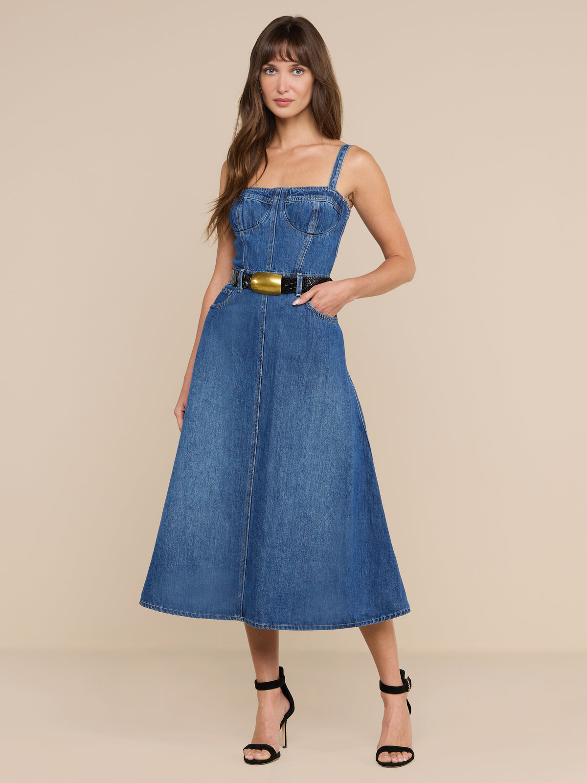 L'Agence Jovie Bustier Midi Dress
