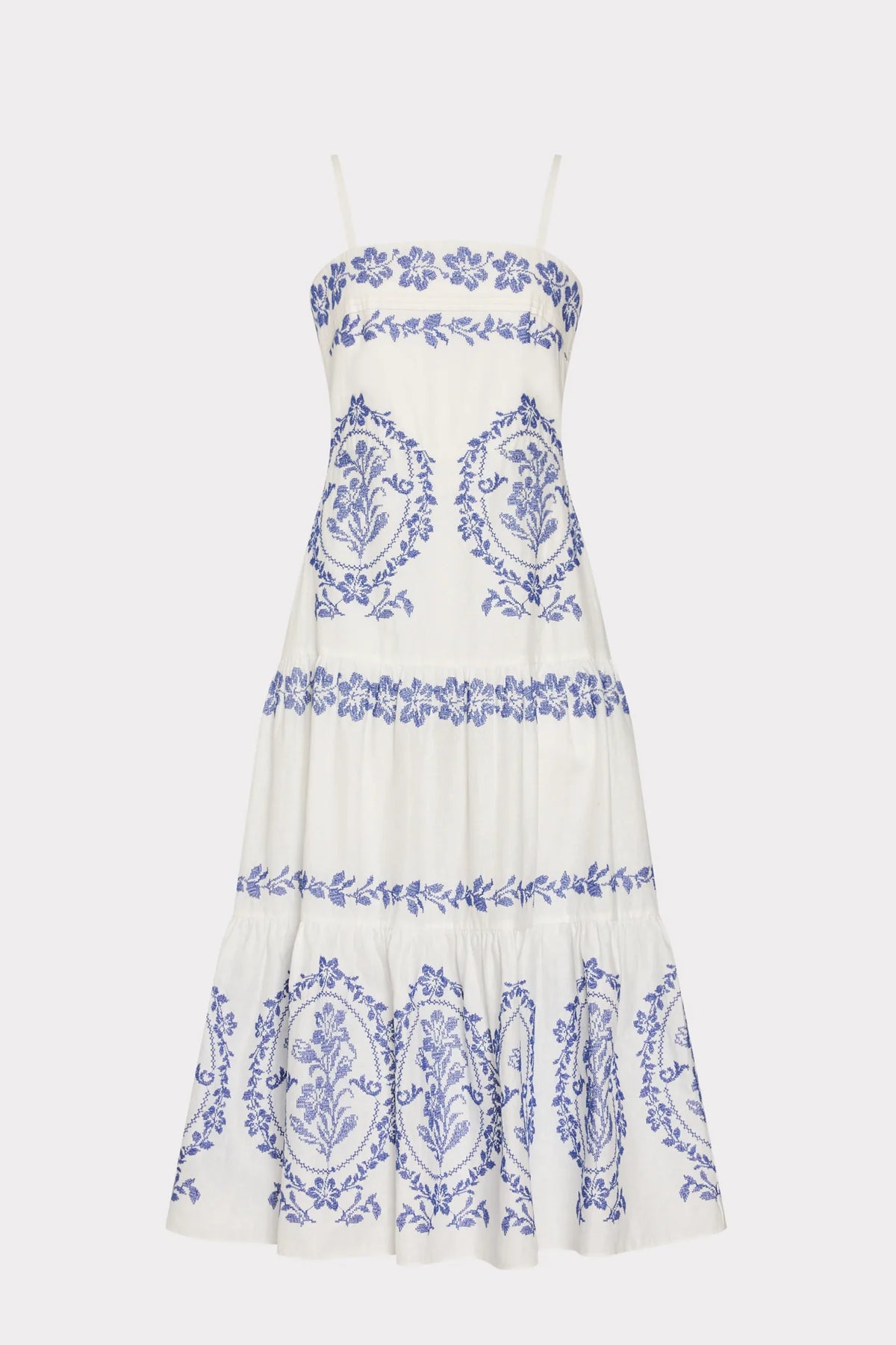 Milly Lela Embroidered Midi Dress