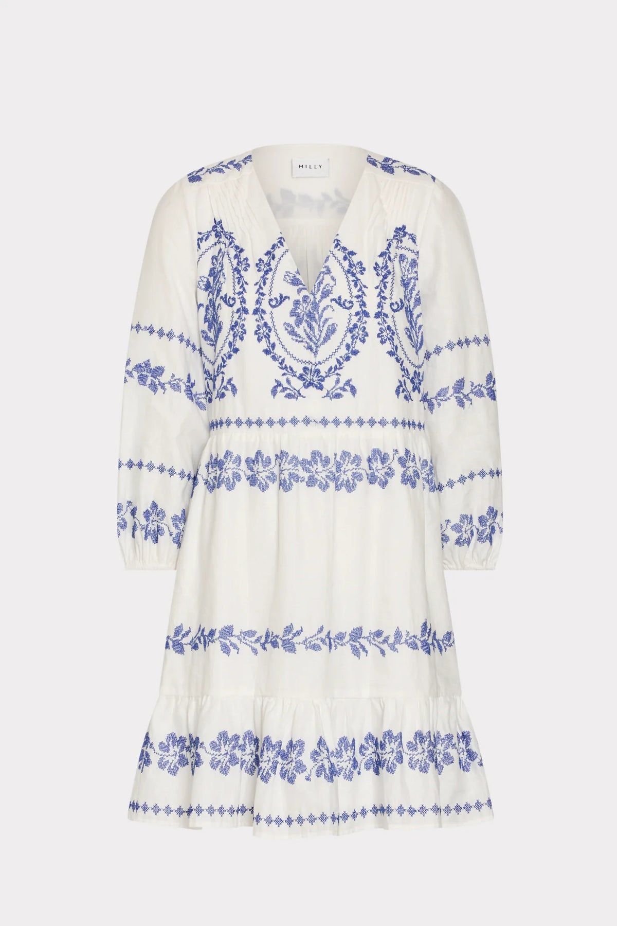 Milly Lene Embroidered Mini Dress