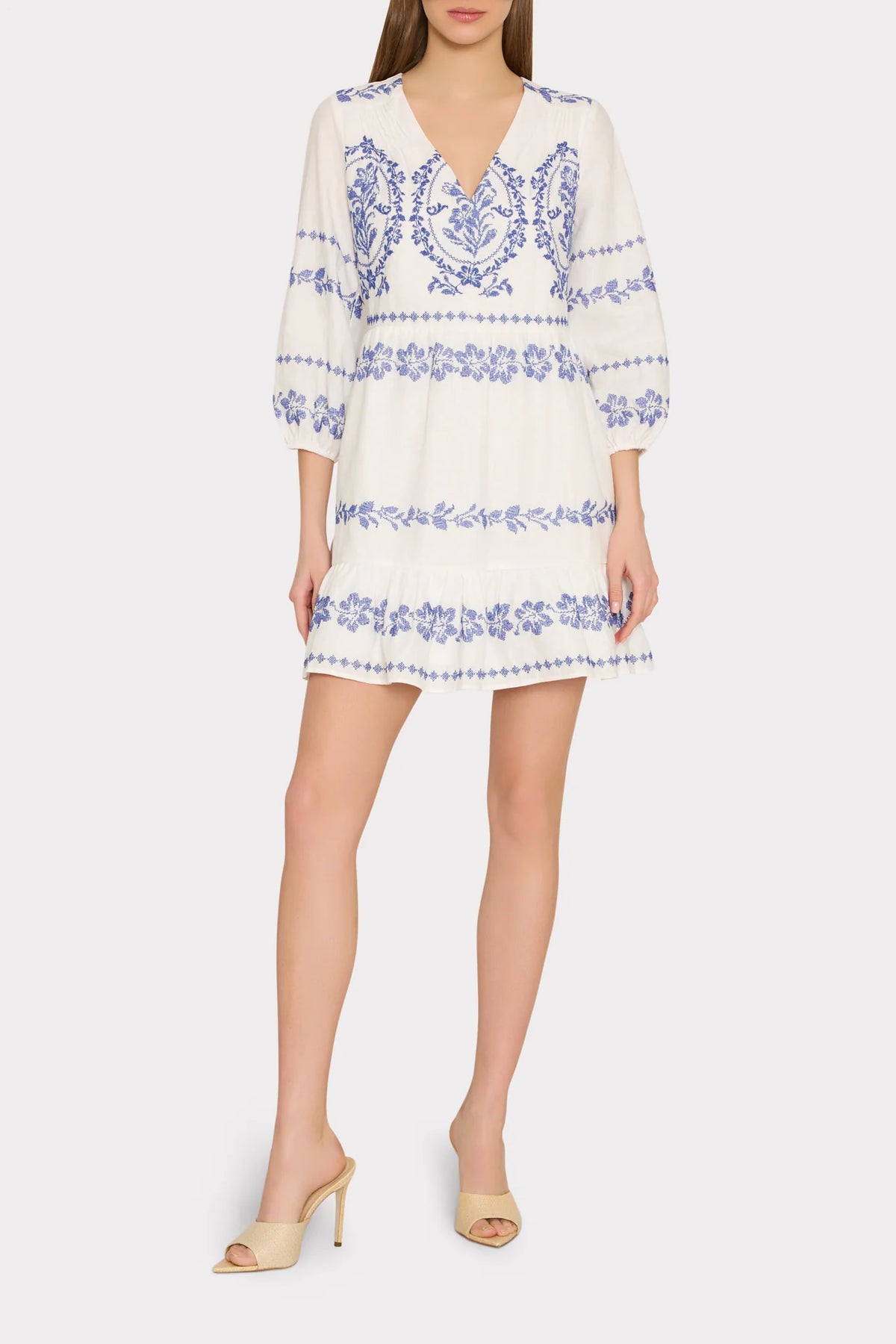 Milly Lene Embroidered Mini Dress
