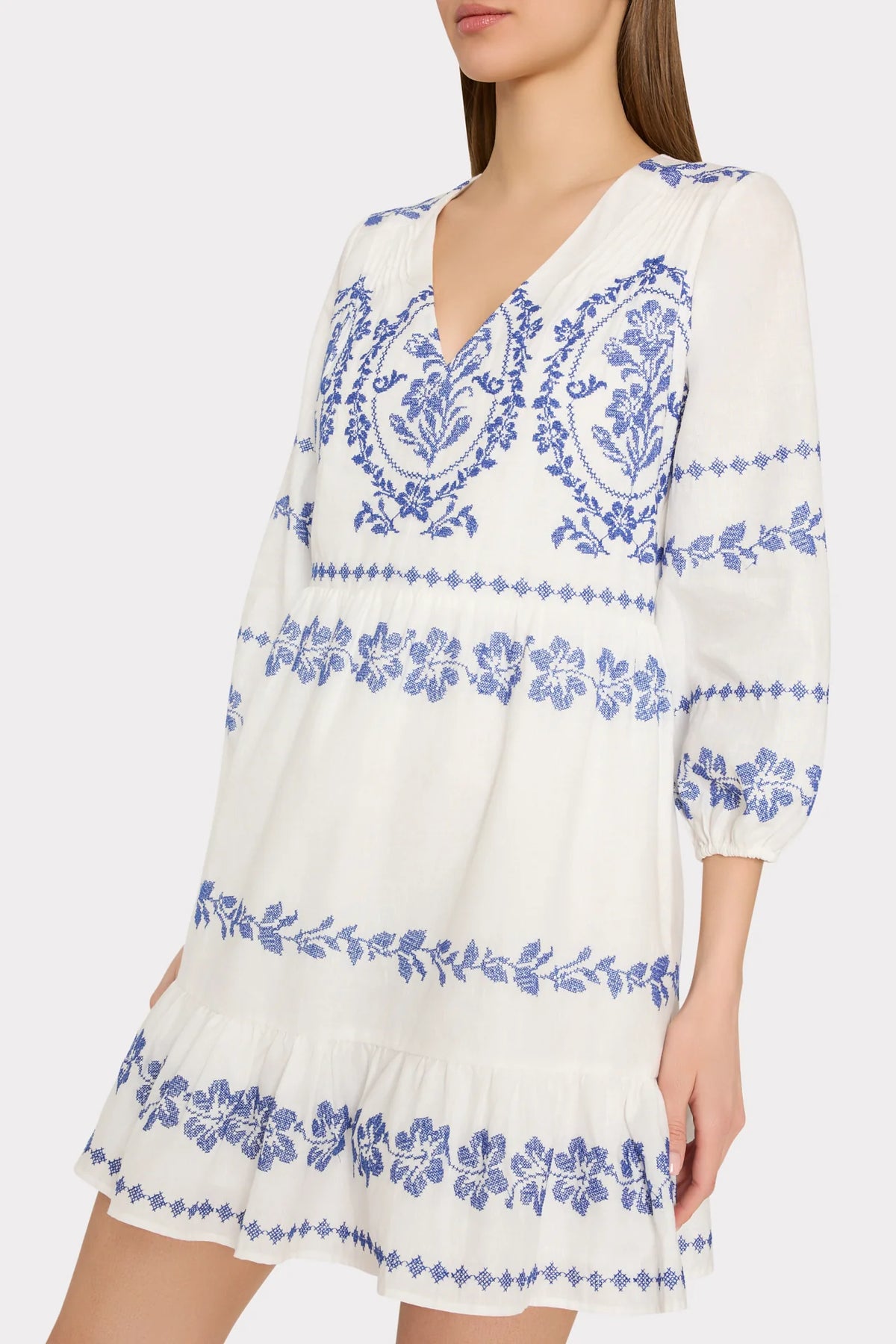 Milly Lene Embroidered Mini Dress