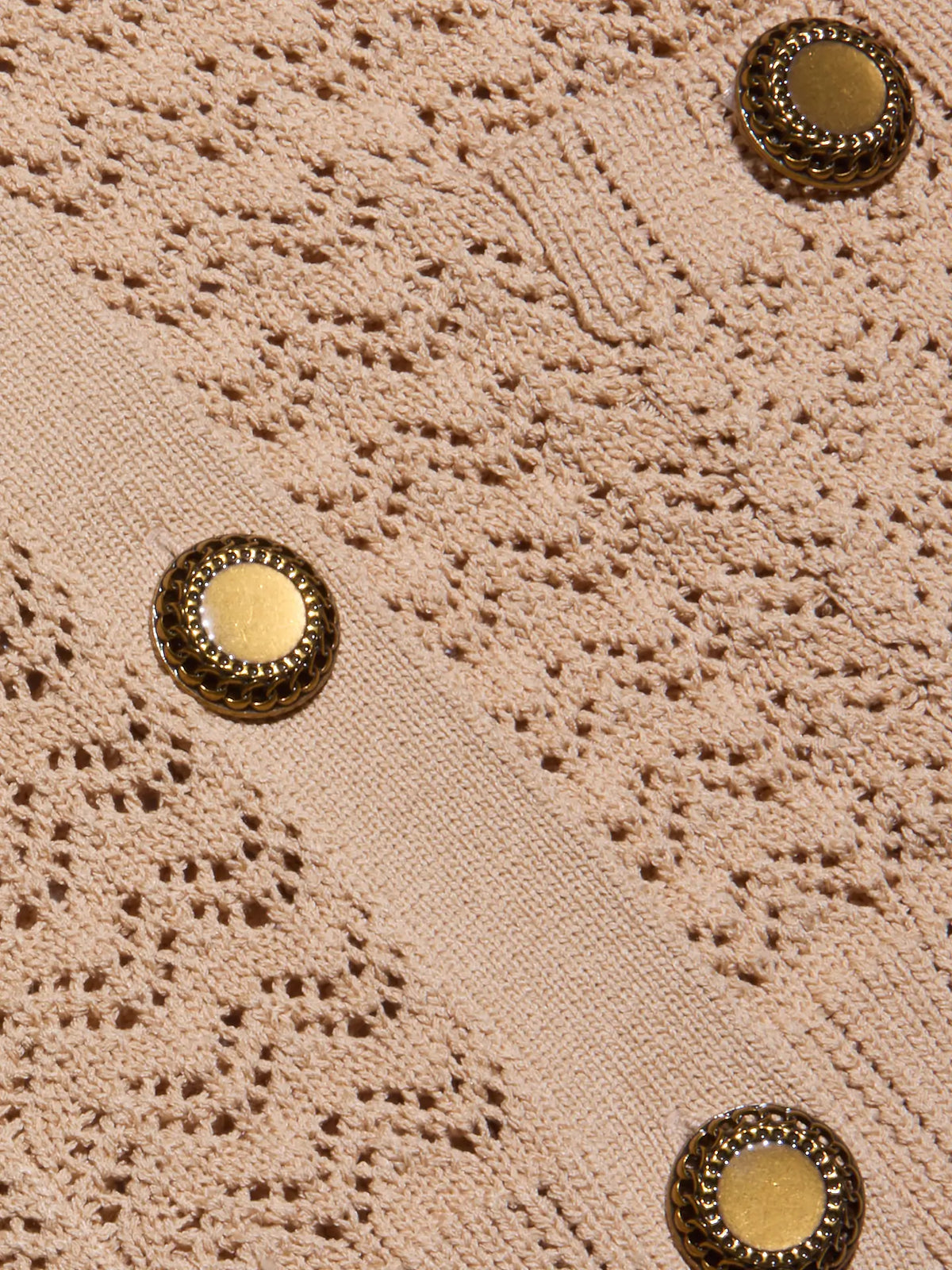 L'Agence Orla Pointelle Knit Cardi - Capuccino