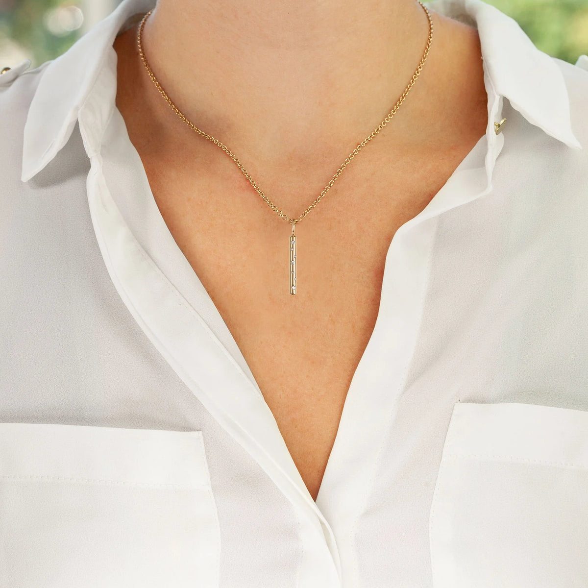Heather B. Moore Medium Yellow Gold High Polished Round Bar