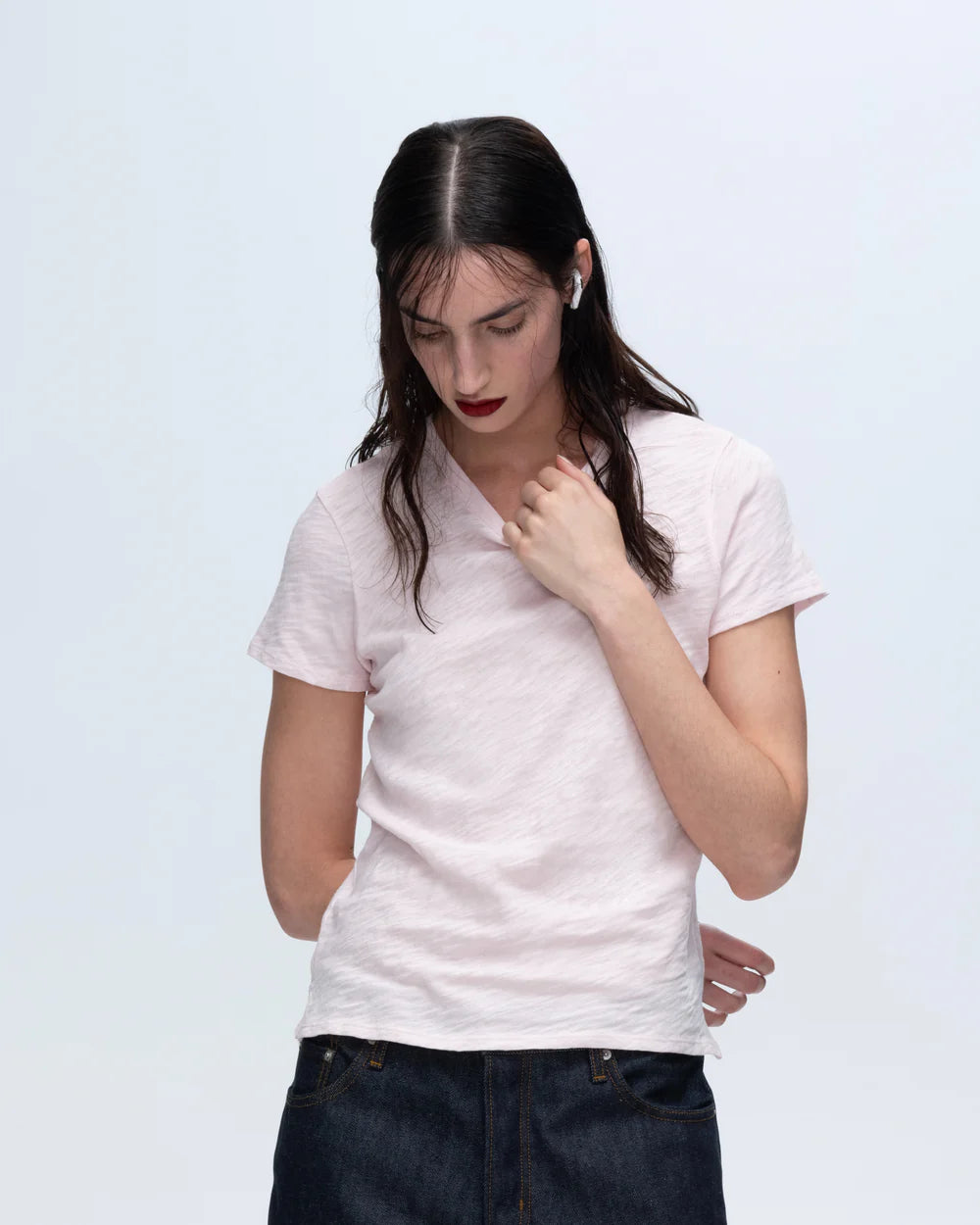 ATM Slub Crew Neck Tee - Pink Camellia