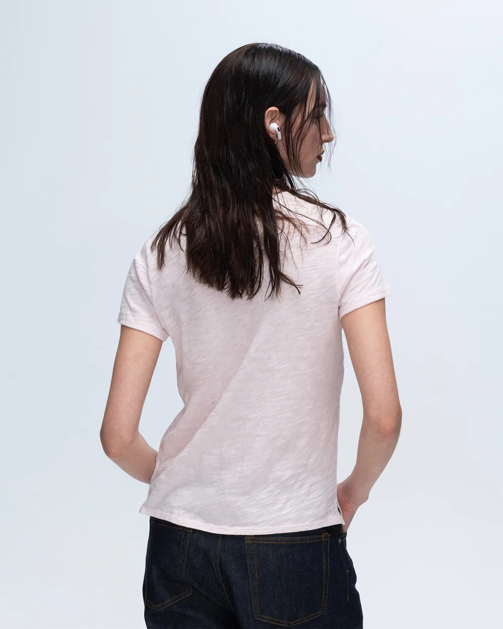 ATM Slub Crew Neck Tee - Pink Camellia