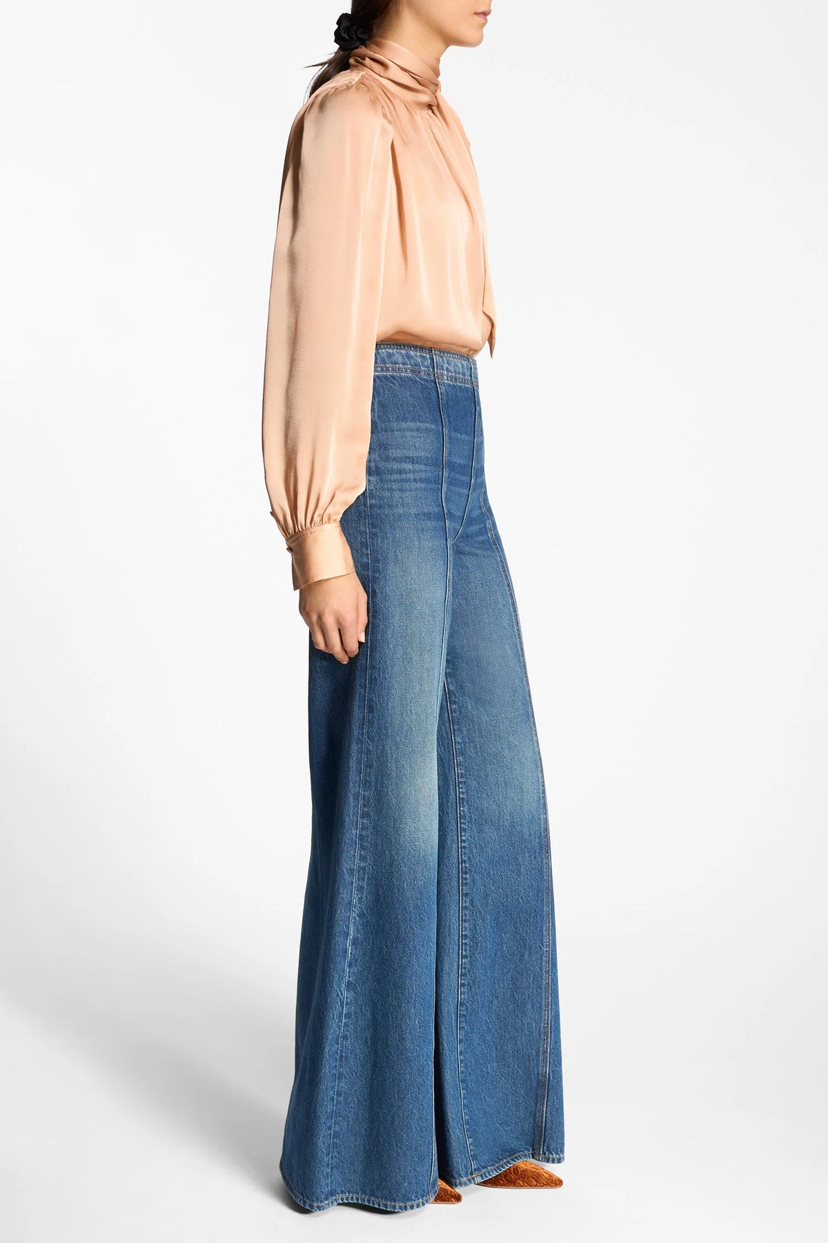 Ulla Johnson The Bianca Wide Leg Seamed Jean