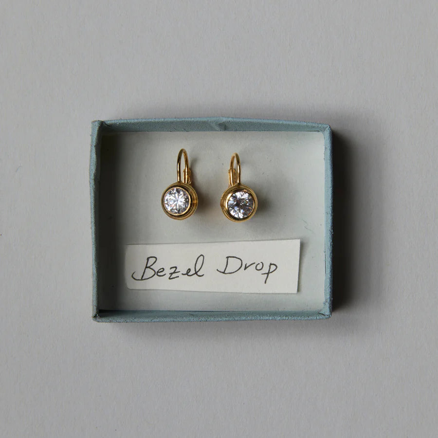 Hart Bezel Drop Earrings