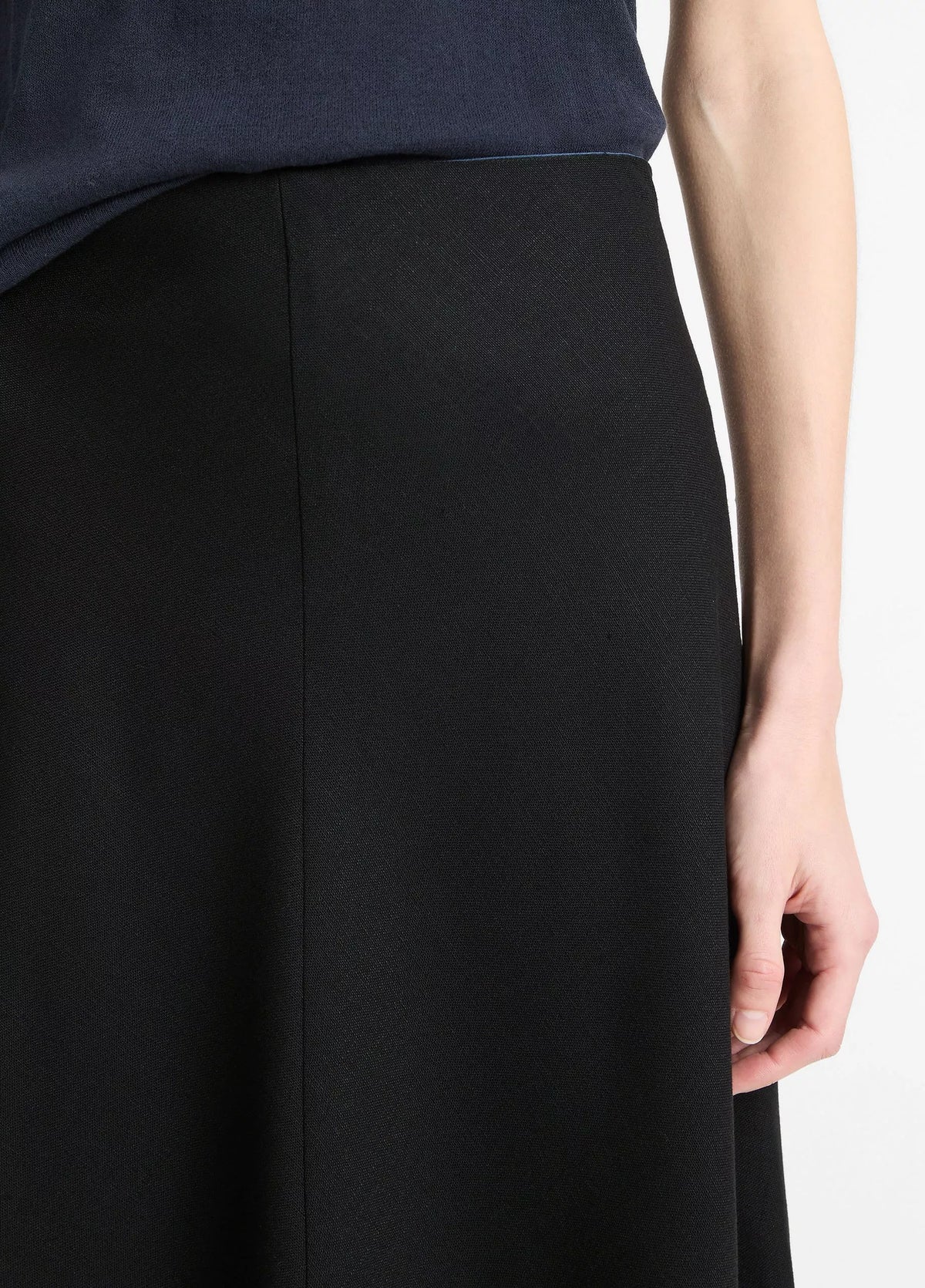 Bias Full Skirt-Black