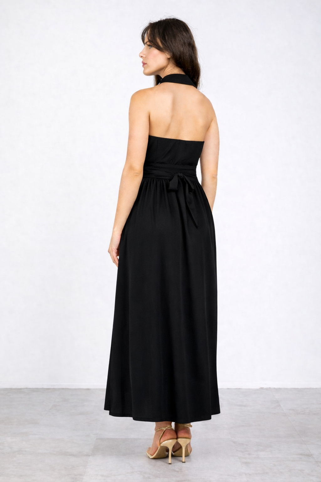 Lavender Brown Marilyn Maxi Dress - Black