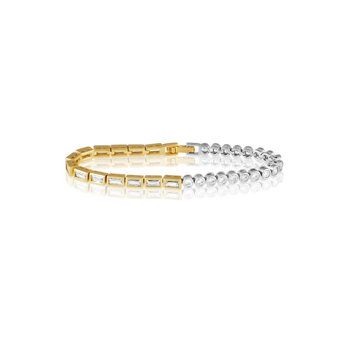 Sahira Adrian Two-Tone Bezel Tennis Bracelet