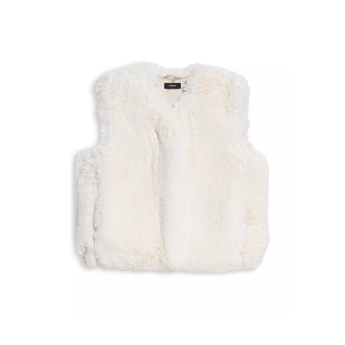 Theory Faux Fur Vest - Ivory