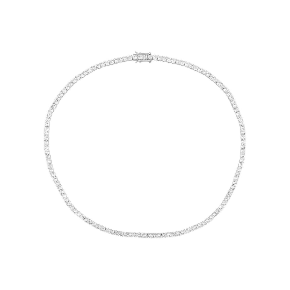 Sahira Karla Tennis Necklace - Silver
