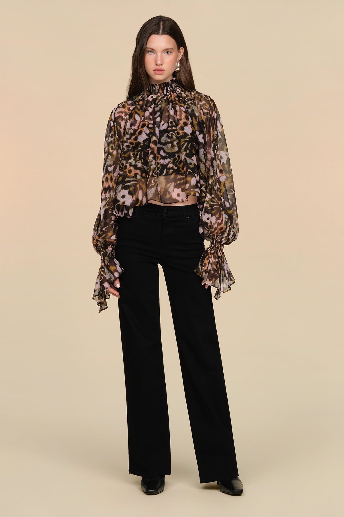 AMUR Kellen Chiffon Top