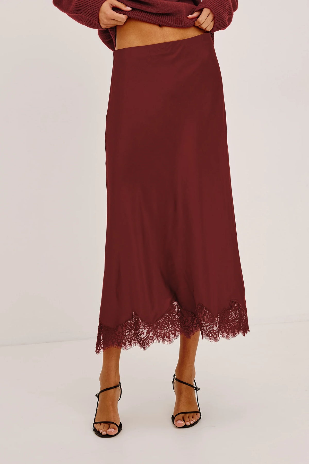 Rails Ebony Skirt - Crimson
