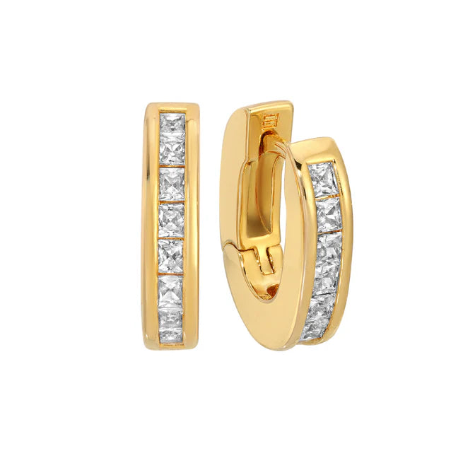 Erin Fader The Deco Hoops - Gold Petite