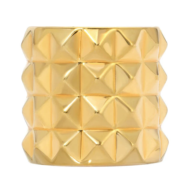 Erin Fader Jewelry Pyramid Cigar Band Ring - Gold