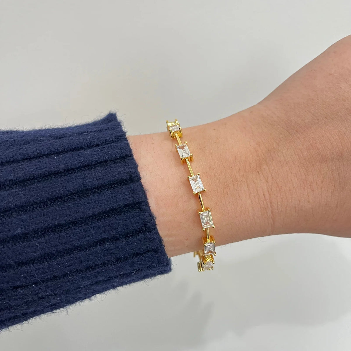 Sahira Jewelry Design Selena Tennis Bracelet - Gold