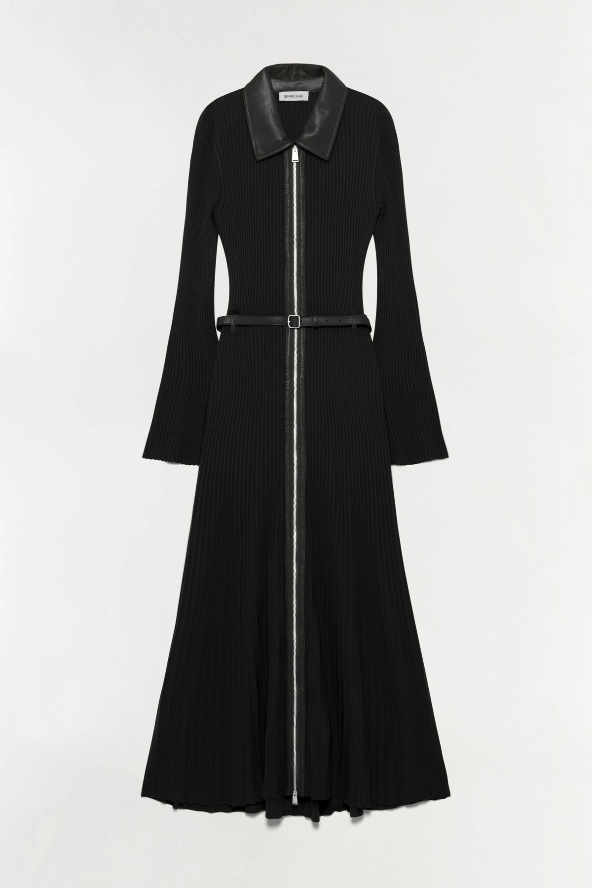 Simkhai Ismelle Collared Midi Dress - Black