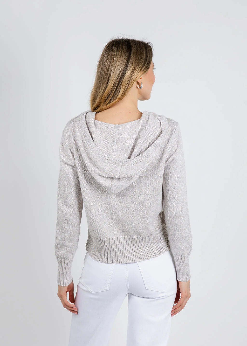 Kinross Marled Lurex Zip Hoodie