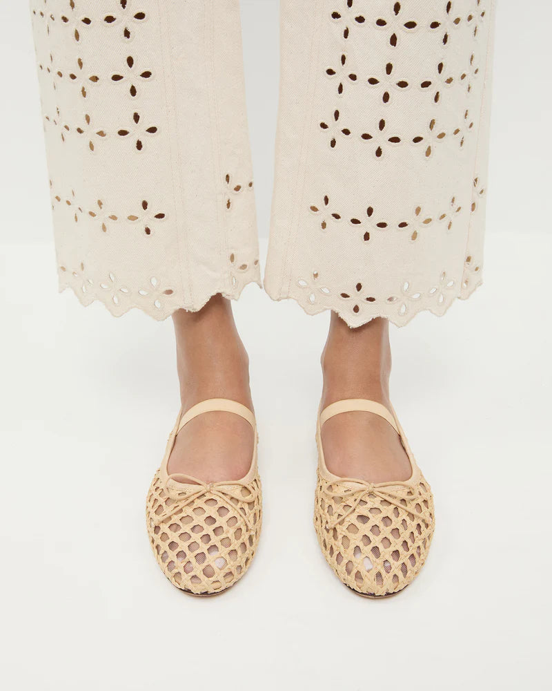 Loeffler Randall Leonie Soft Ballet Flat - Natural