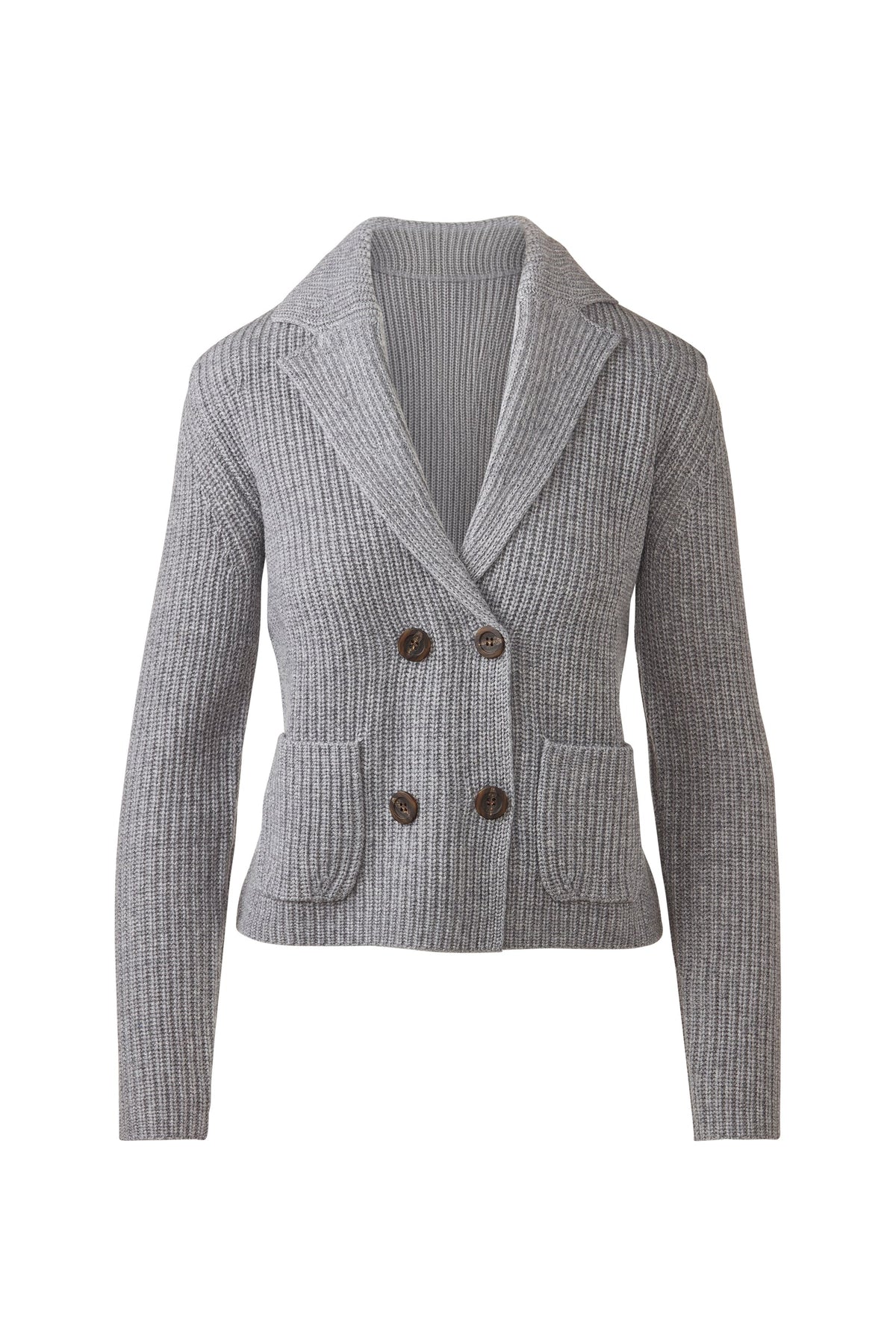 Rib Notch Collar Cardigan