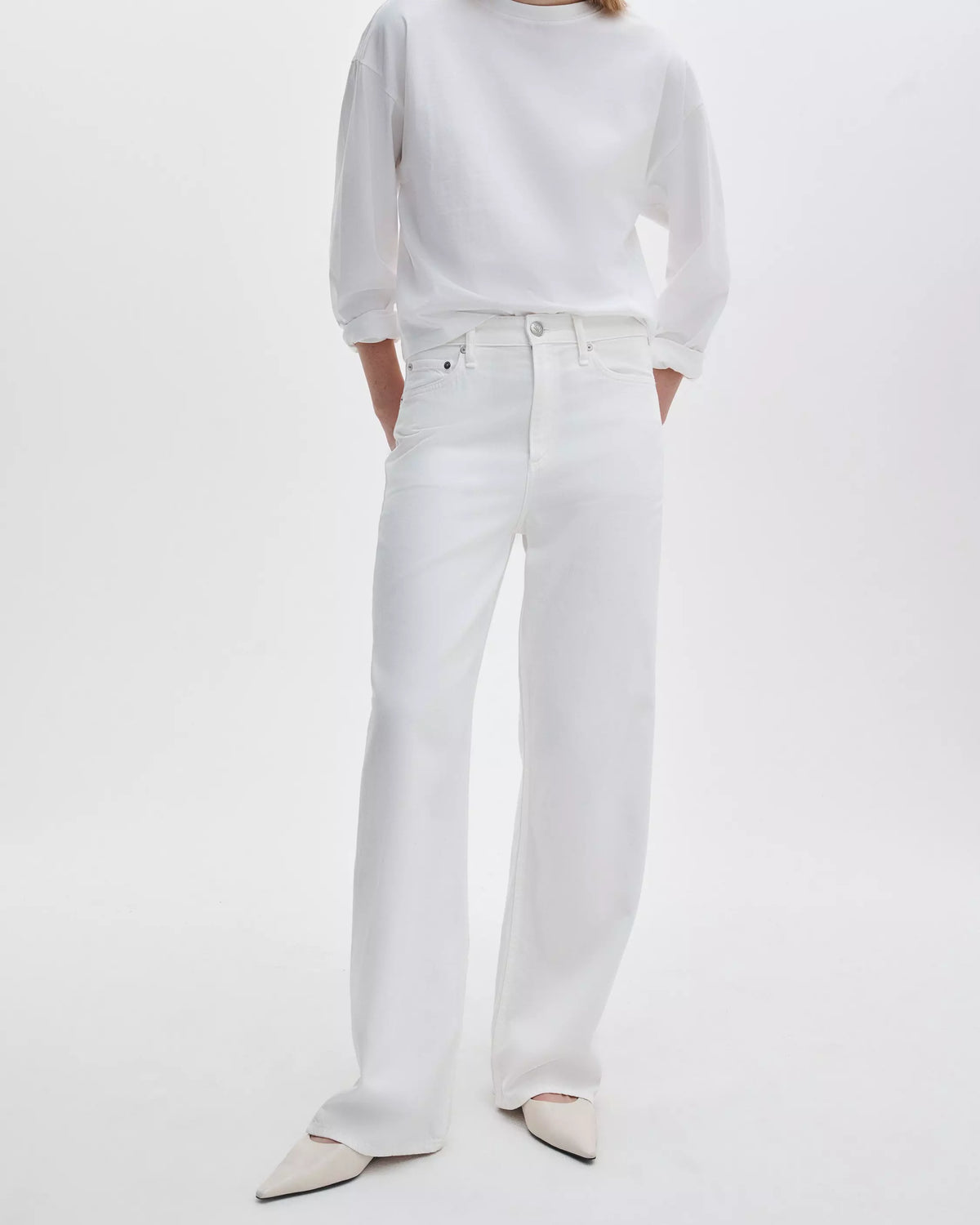 rag&bone Logan Featherweight Wide-Leg Jeans