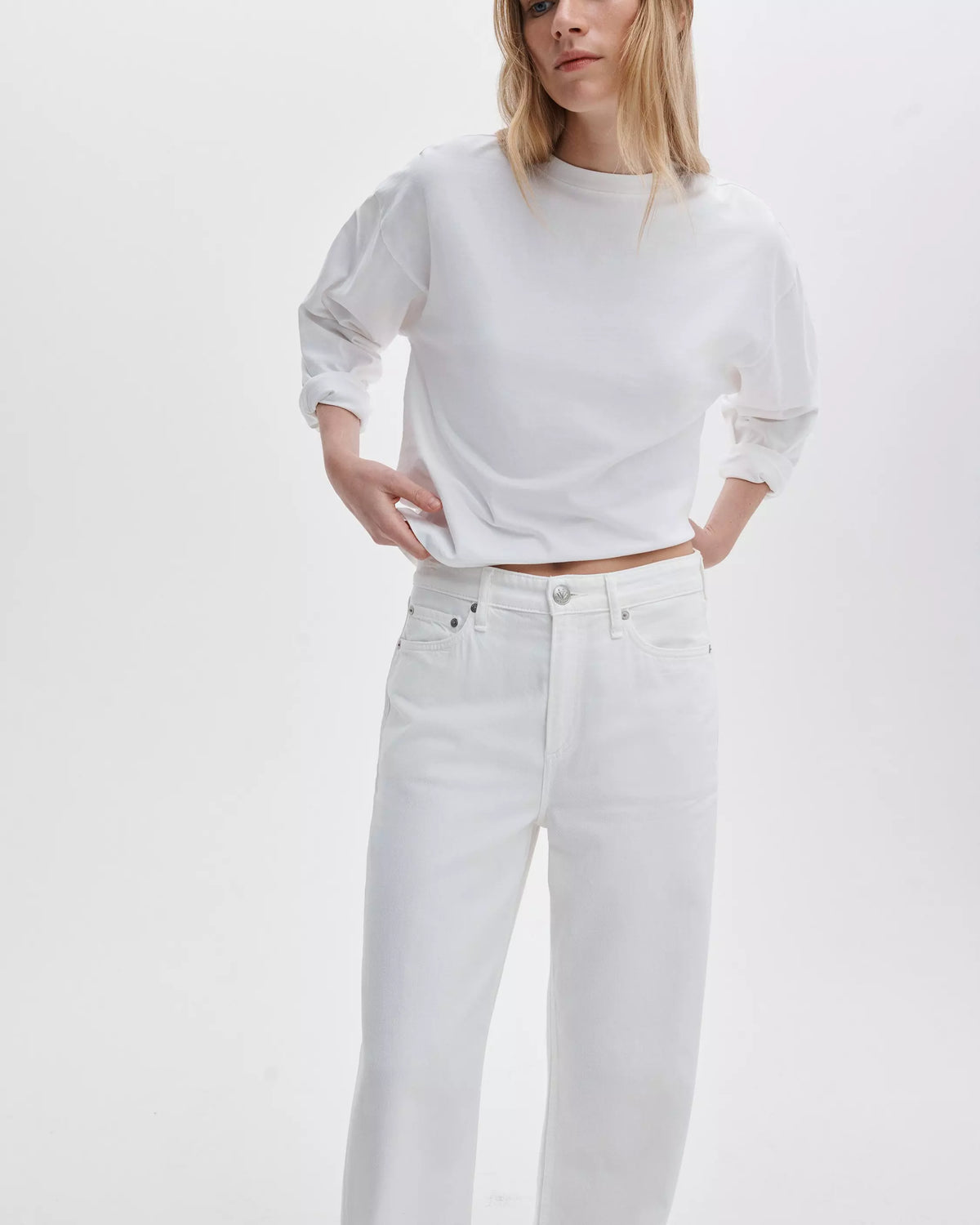 rag&bone Logan Featherweight Wide-Leg Jeans